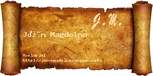 Ján Magdolna névjegykártya