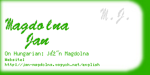 magdolna jan business card